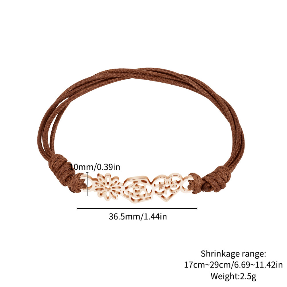 Mom's Gift Personalized Birth Flower Bracelet - No Rain No Flowers - Let Her Feel Proud