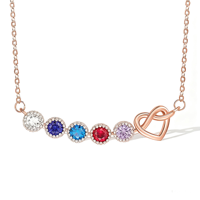 Birthstone Gift Family Infinity Bracelet with Heart for your lover Gift for Mom