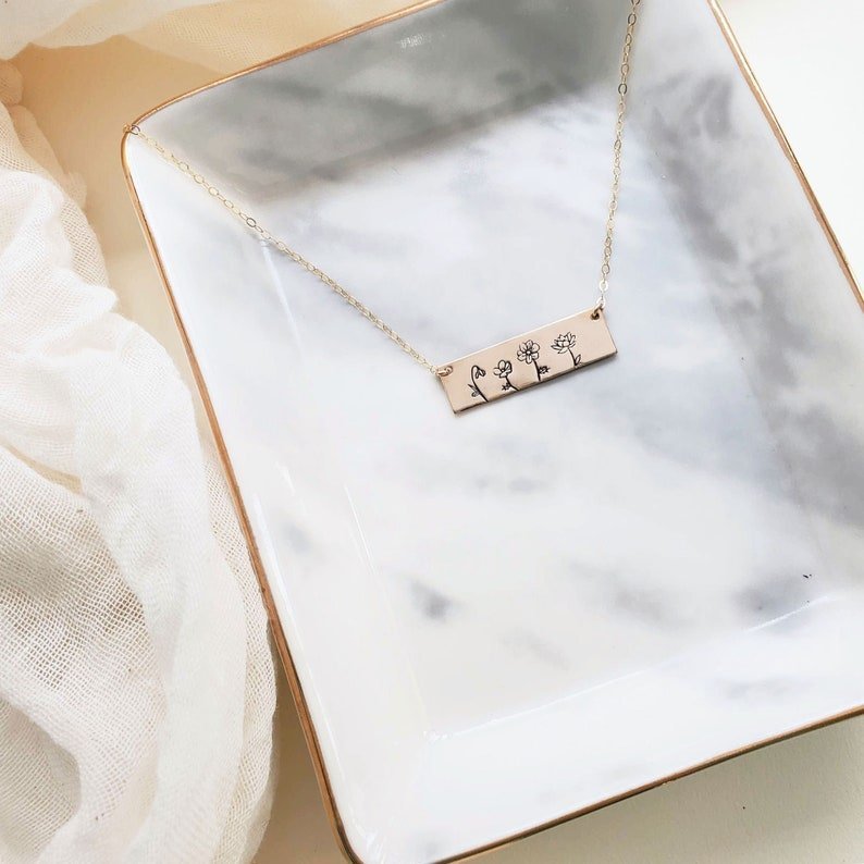 1~6 Birth Flower Necklace