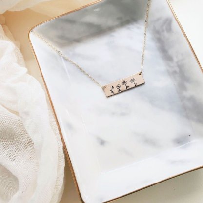 1~6 Birth Flower Necklace