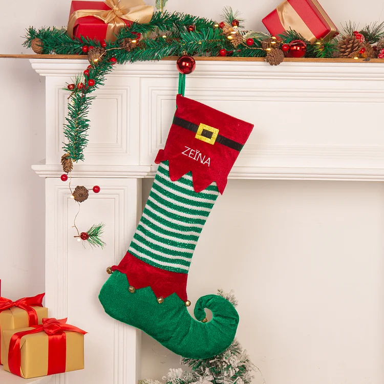 Personalized Christmas Stocking Ornaments Custom 1 Name Gift Bag Christmas Gifts for Family and Friends-Engravingift