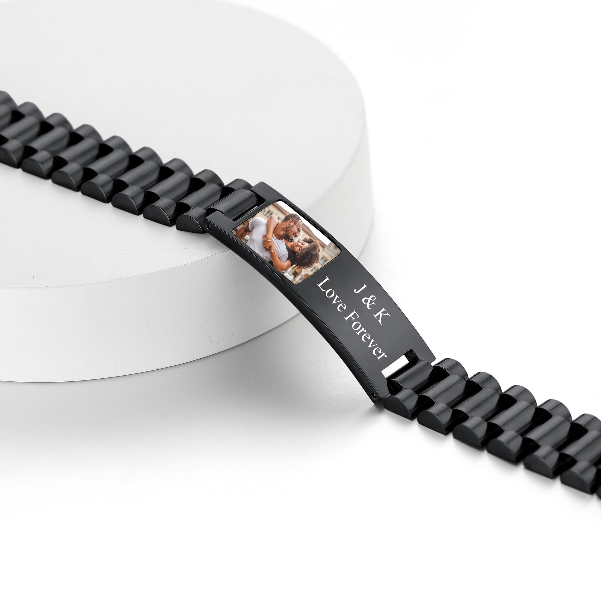 Personalized Name Picture Bracelets ID Bracelets for Men