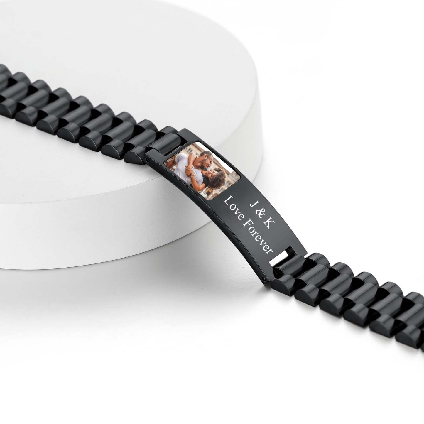 Personalized Name Picture Bracelets ID Bracelets for Men