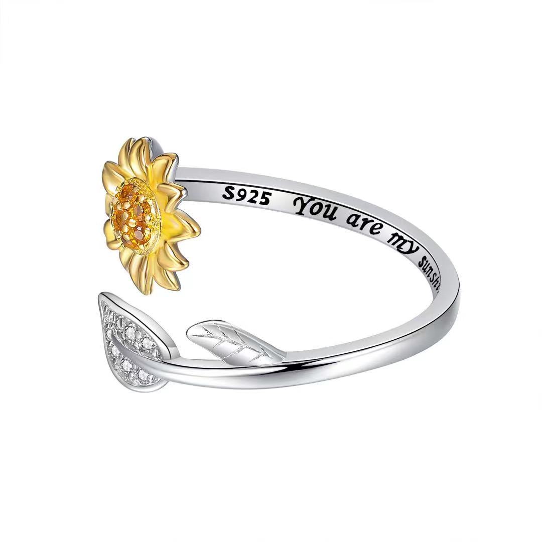 You Are My Sunshine Sunflower Ring