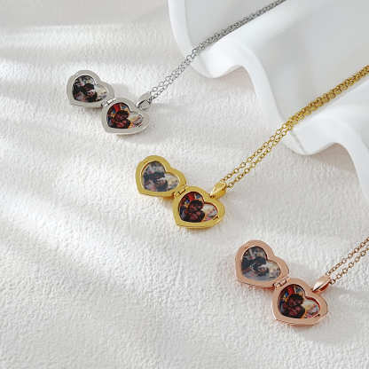 Eternal Memories 925 Silver Custom Photo Box Necklace