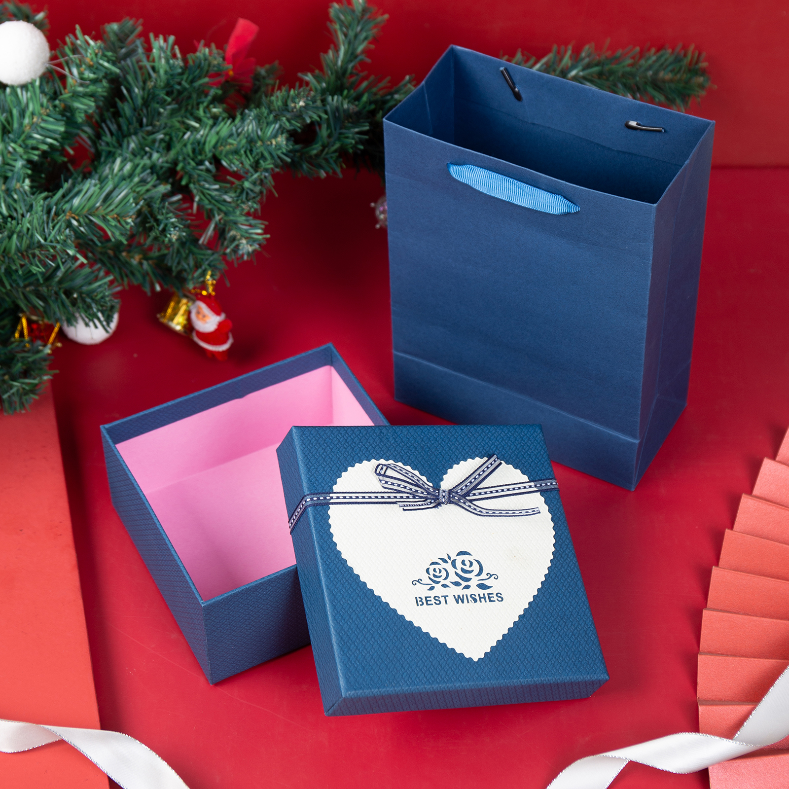 Exquisite Gift Box Blue Gift Packaging Jewelry Box