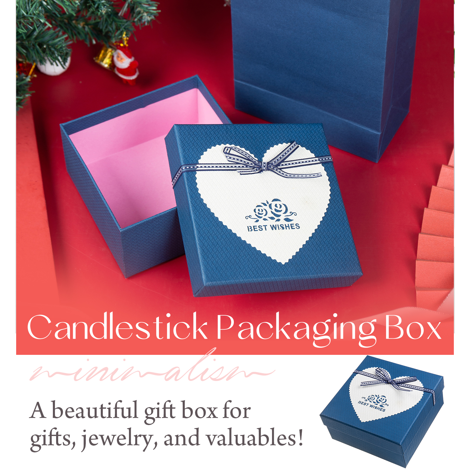 Exquisite Gift Box Blue Gift Packaging Jewelry Box