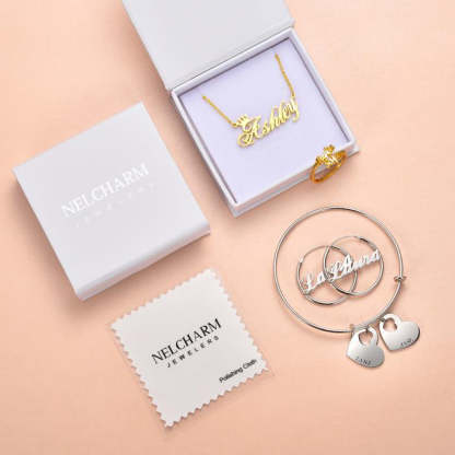 New Arrival Personalized 3~5 Names Heart Necklace