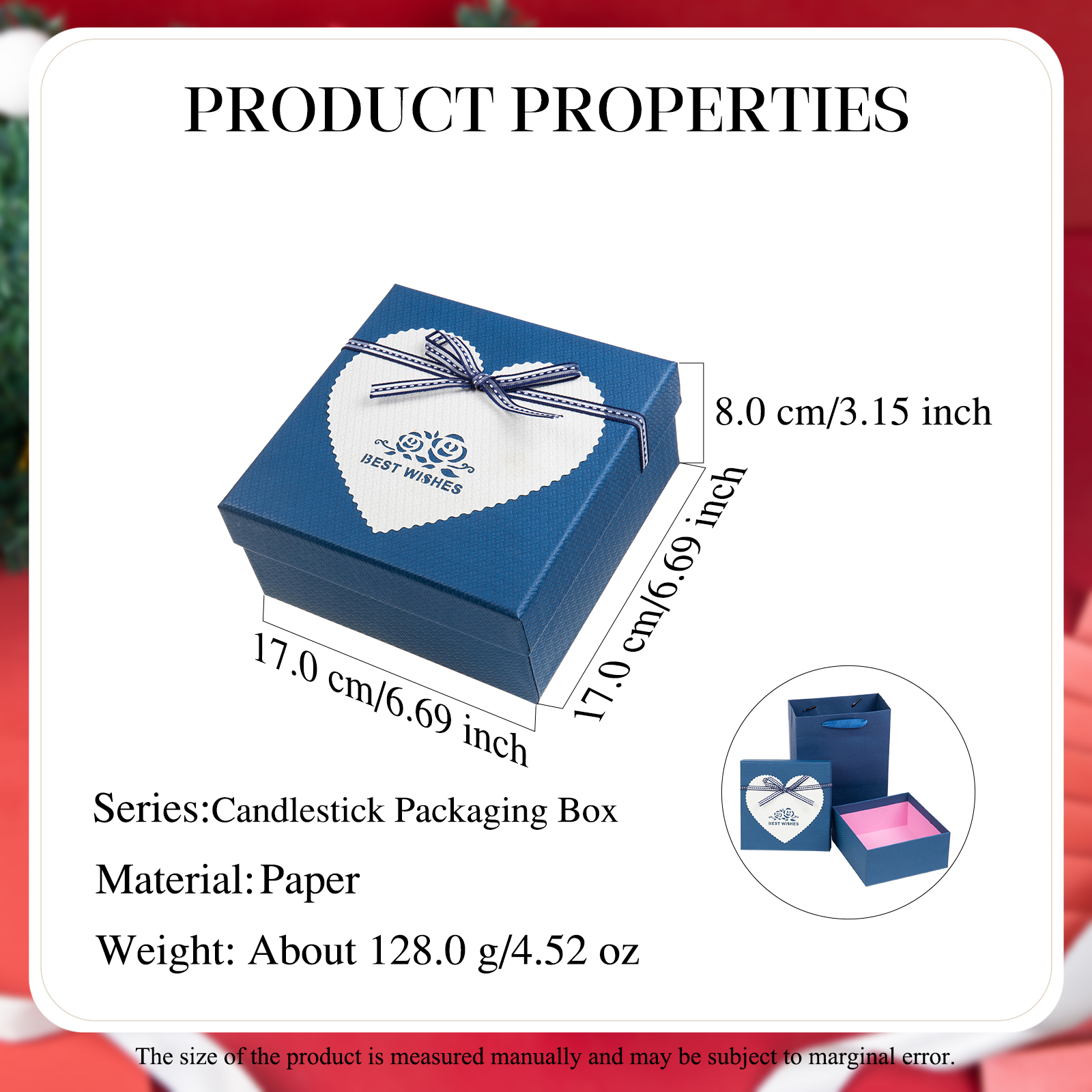 Exquisite Gift Box Blue Gift Packaging Jewelry Box
