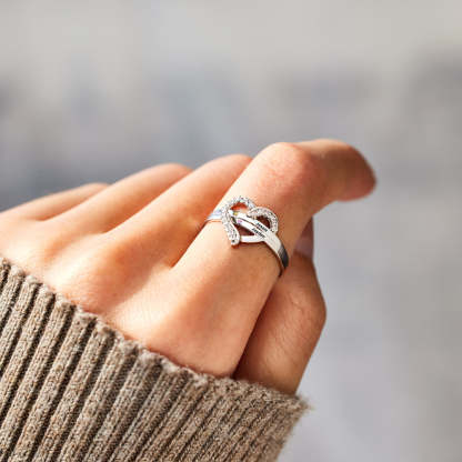 1-5 Names & Birthstones Heart Ring