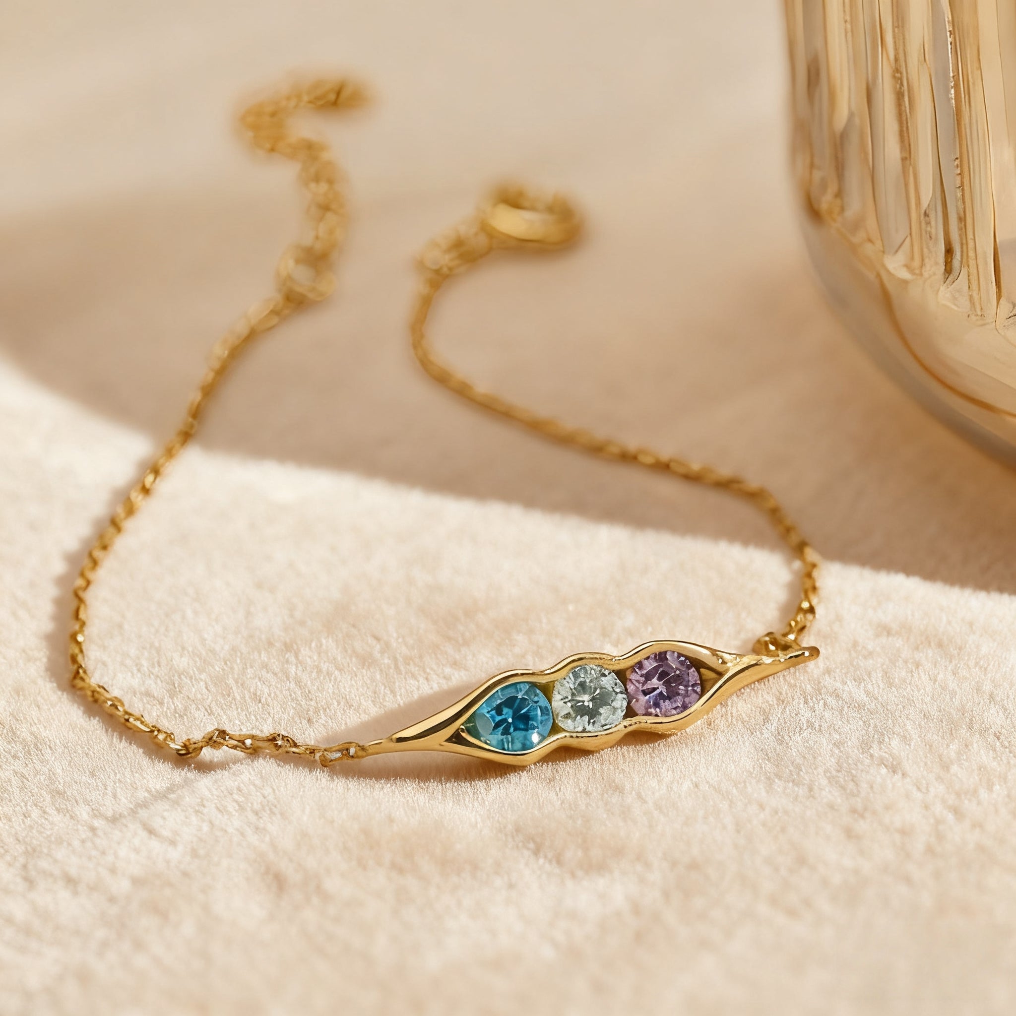 Peas in a Pod Birthstone Bracelets