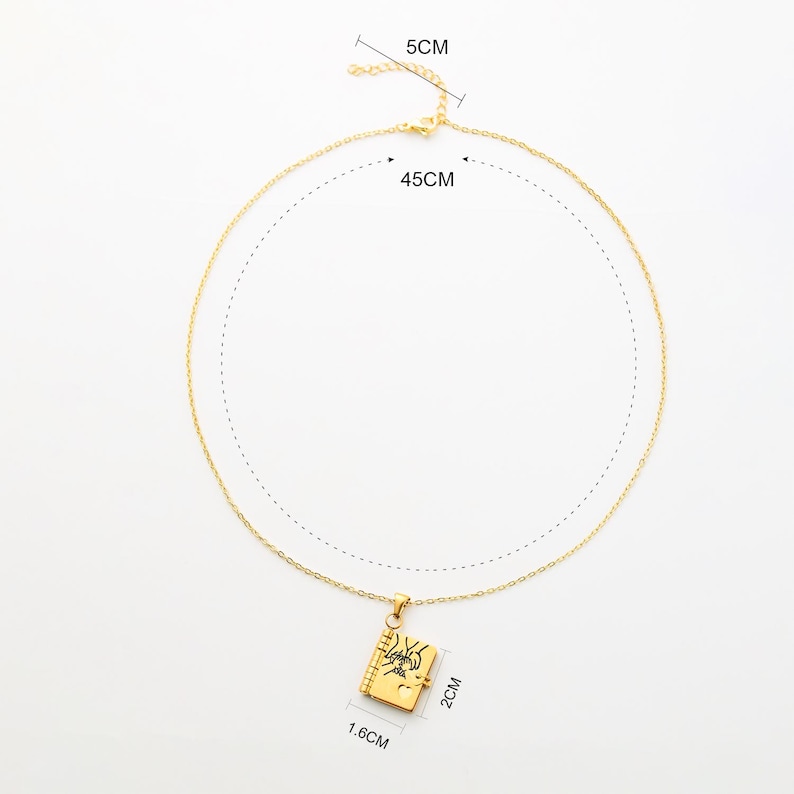 My Daughter Book Necklace – Custom Name Locket with Hand-Drawn Cover, Mini Message Pendant Gift of Love & Encouragement