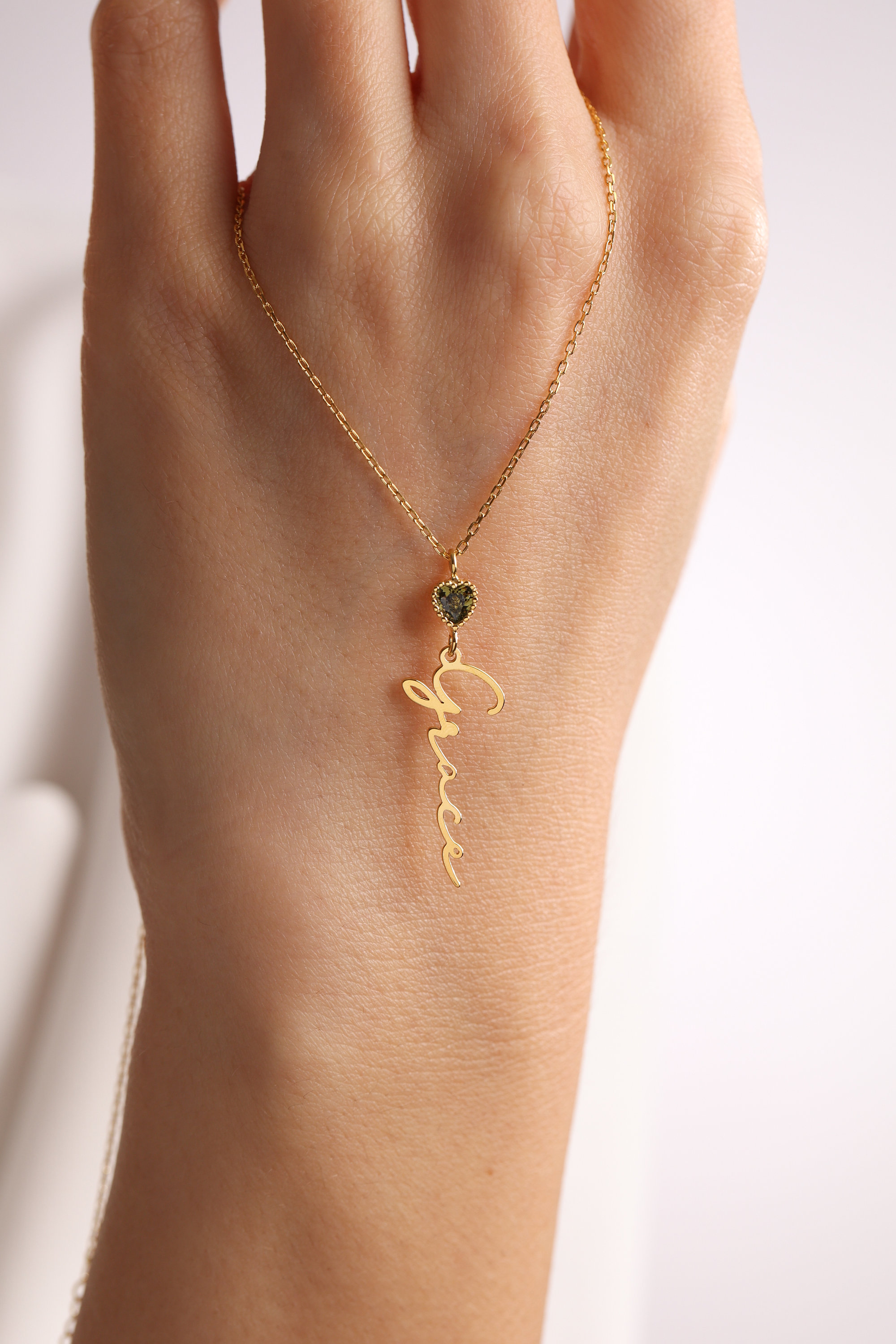 Personalized Name and Birthstone Necklace