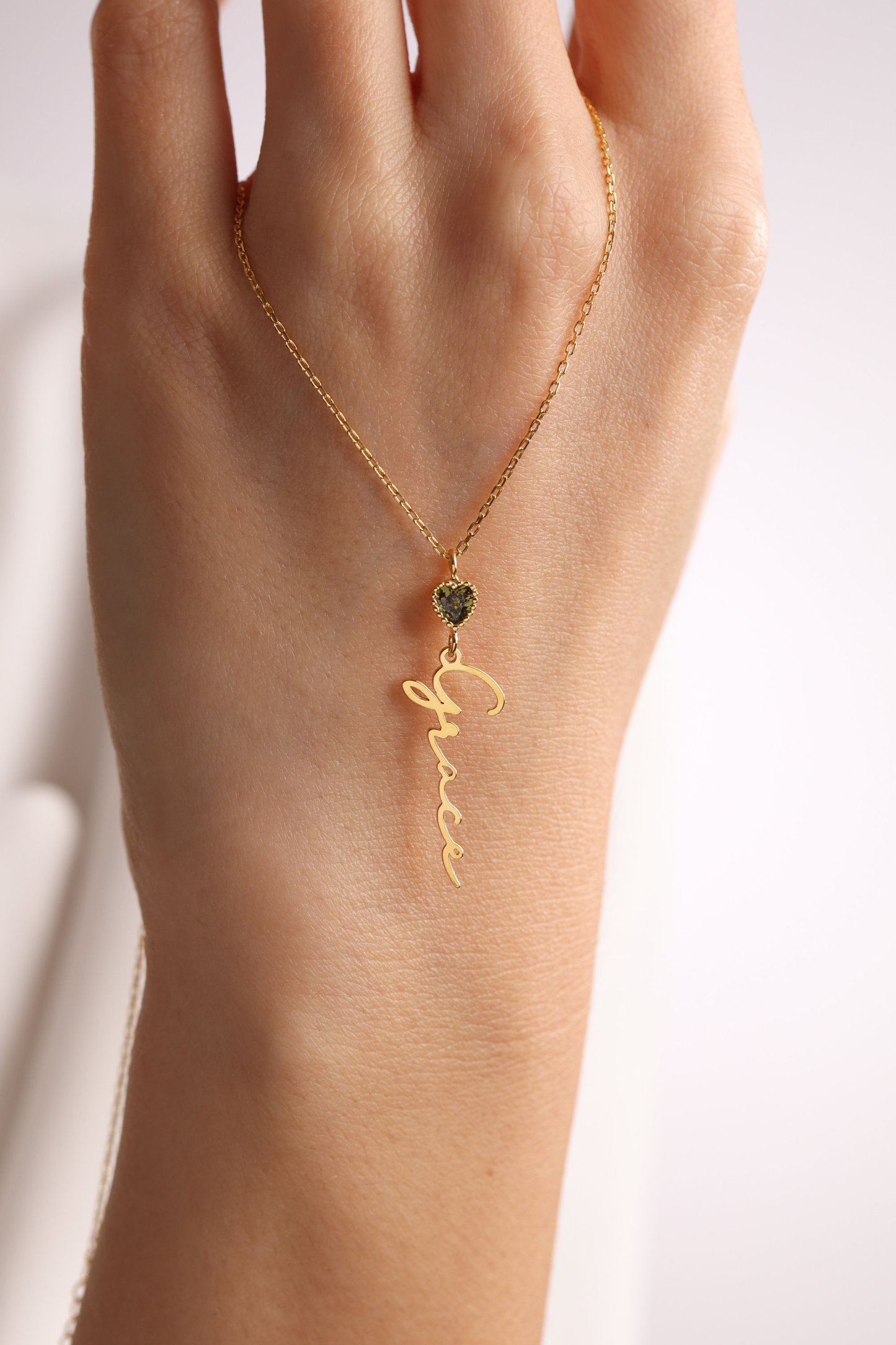 Personalized Name and Birthstone Necklace