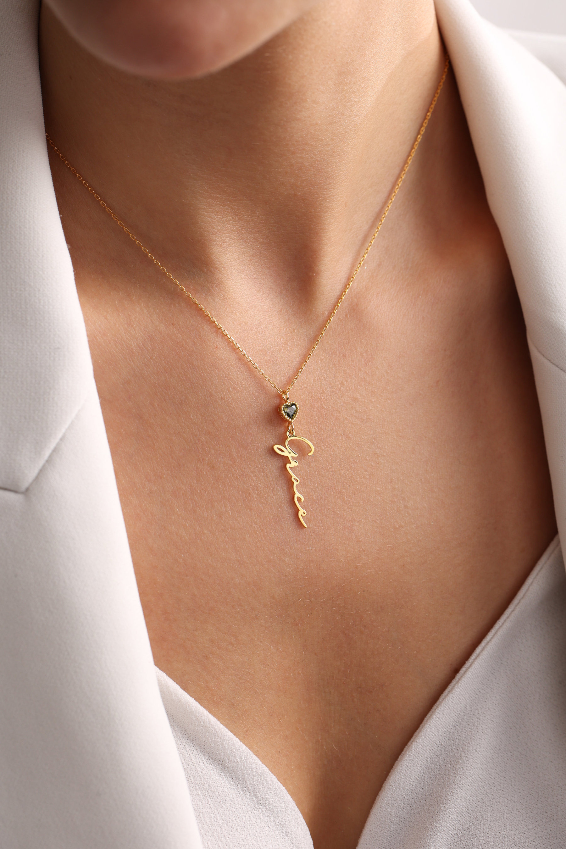 Personalized Name and Birthstone Necklace