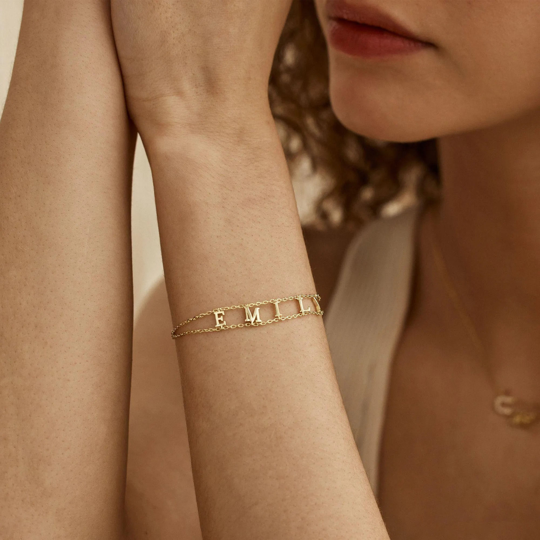 Custom Double Chain Name Bracelet