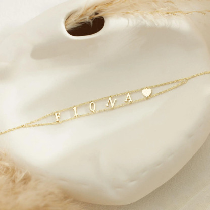 Custom Double Chain Name Bracelet