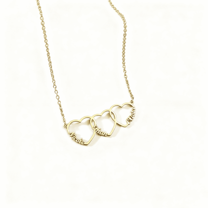 Custom Heart Up to 7 Name Necklace