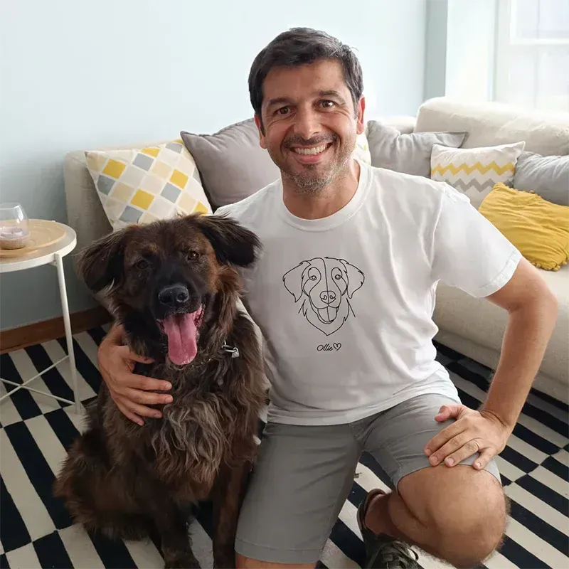 Custom Embroidered T-shirt,Hoodie,Pet Face Sketch Embroidery