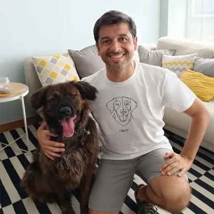 Custom Embroidered T-shirt,Hoodie,Pet Face Sketch Embroidery