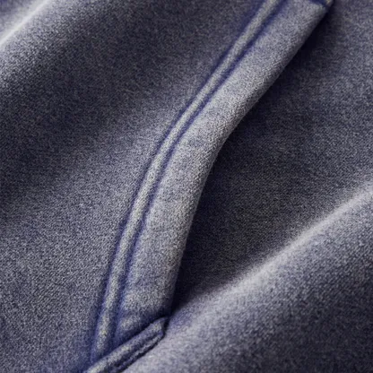 Custom Pet Embroidered Vintage Zip-Up Hoodie