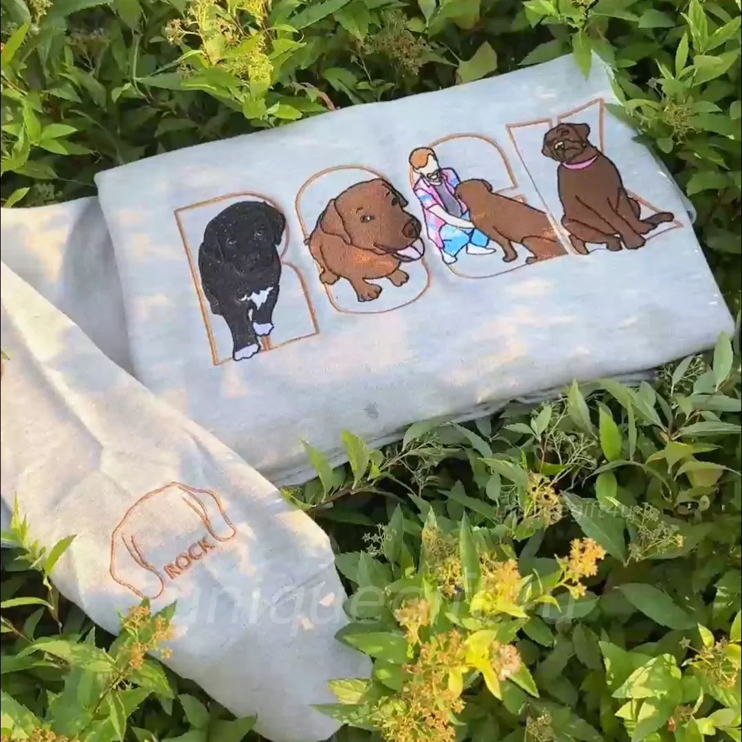 Custom Dog/pet Full-color Embroidered Sweatshirt With Photo - Pet Memorial Gift, Gift For pet lover-forlovever