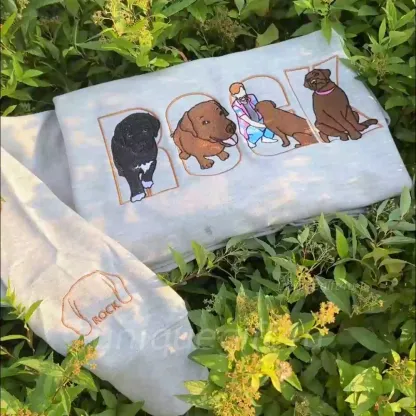 Custom Dog/pet Full-color Embroidered Sweatshirt With Photo - Pet Memorial Gift, Gift For pet lover-forlovever