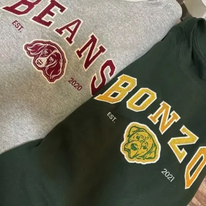 Personalized Embroidered Pet Sweatshirt with Portrait From Photo and Name, Gifts For Pet Owners