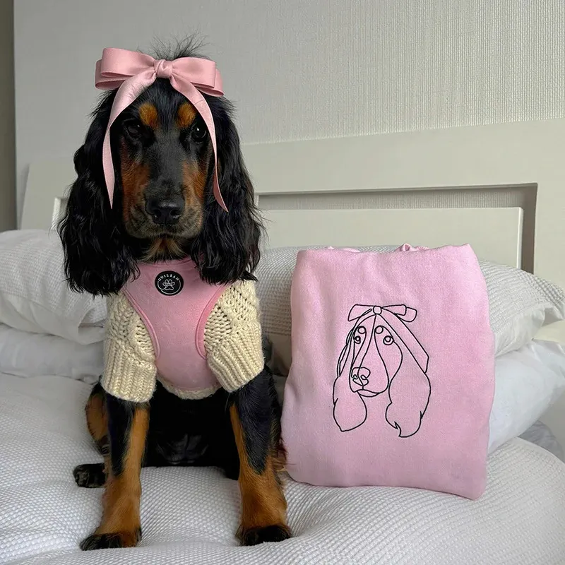 Custom Embroidered T-shirt,Hoodie,Pet Face Sketch Embroidery