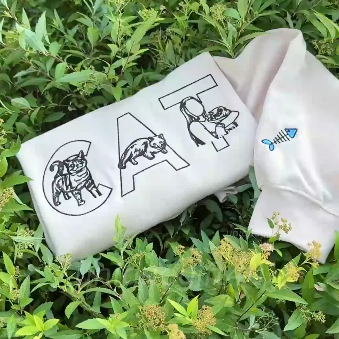  Custom Dog/pet outline Embroidered Sweatshirt With Photo - Pet Memorial Gift, Gift For pet lover-forlovever