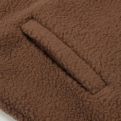 Custom Pet Embroidered Portrait Zip-up Sherpa Jacket