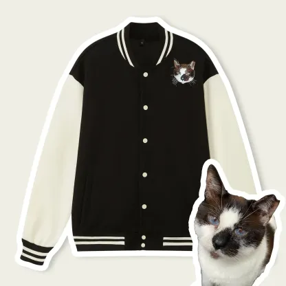 Custom Pet Embroidered Varsity Jacket