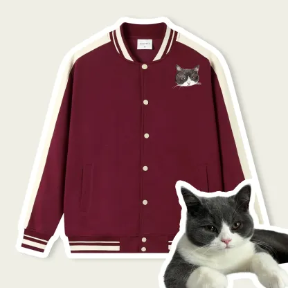 Custom Pet Embroidered Varsity Jacket