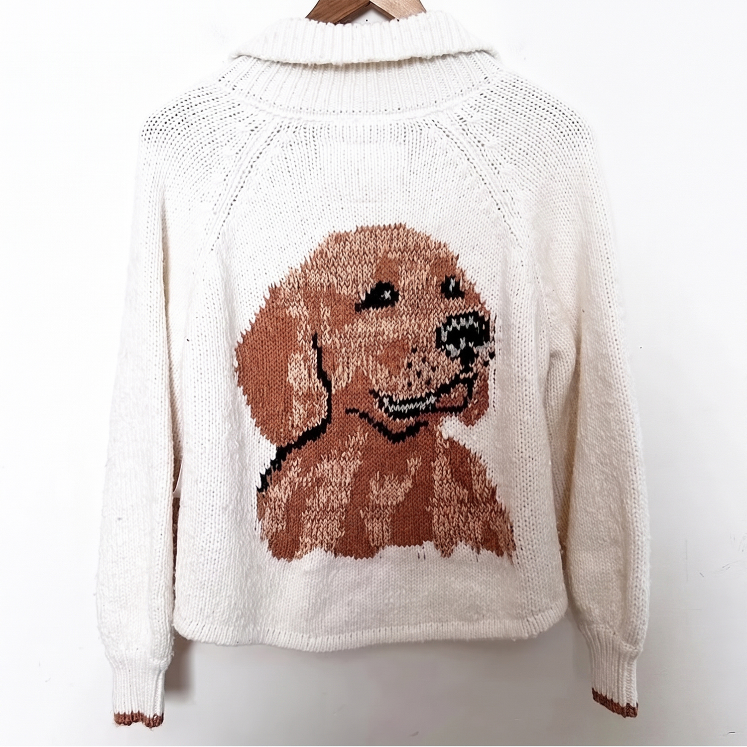 Custom Pet Portrait Knit Cardigan – Personalized Dog & Cat Sweater