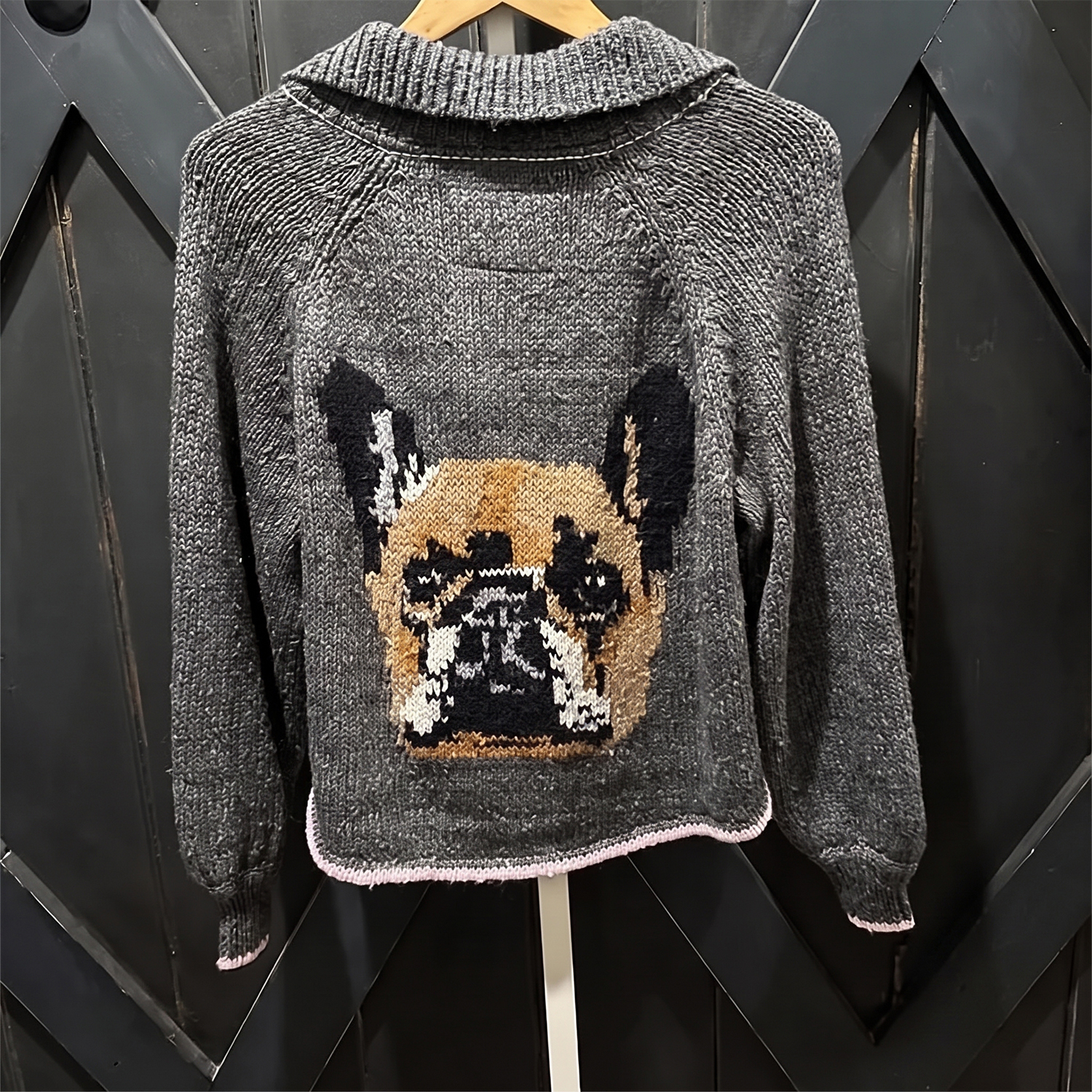 Custom Pet Portrait Knit Cardigan – Personalized Dog & Cat Sweater