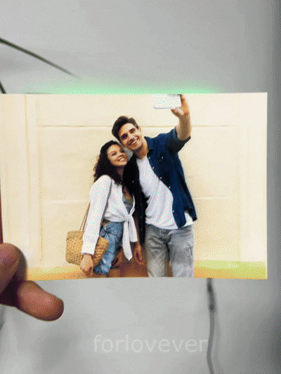 Christmas Special Off | Personalized Outline Couple Photo Mirror Light