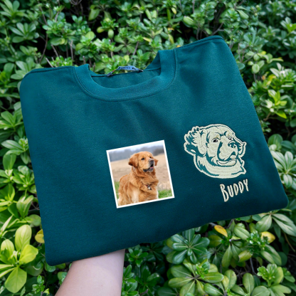 Custom Embroidered Pet Portraits Simple Icons T-Shirt, Sweatshirt, Hoodie-forlovever