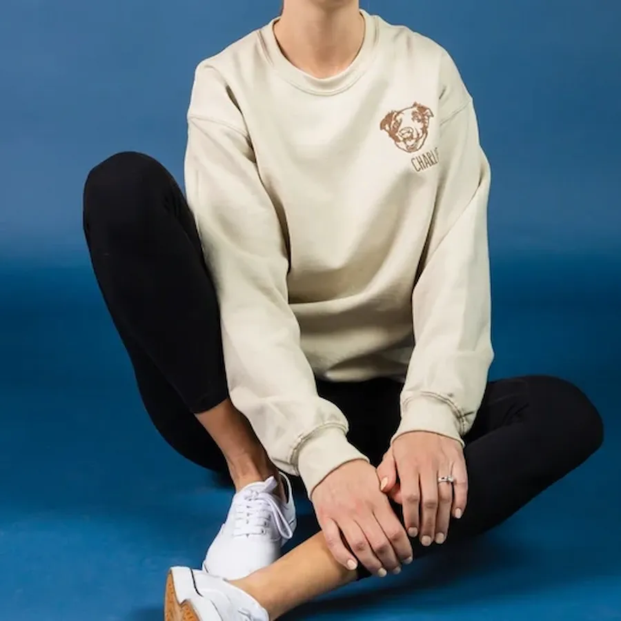 Custom Embroidered Multiple Pet Face Graphics Sweatshirts, T-Shirts, Hoodies