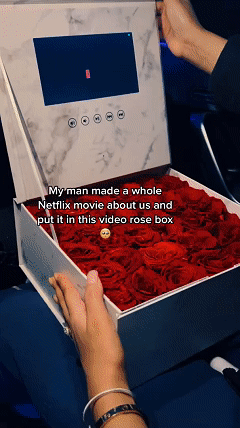 Video Rose Box Romantic Valentine's Day Gift for Girlfriend-forlovever