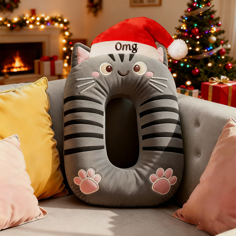 Personalized Pet Lover Letter Christmas Pillow with Custom Name Design Graphic 3D Print