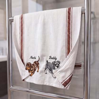 The "Biting Corner" Personalized Pet Dish Towel