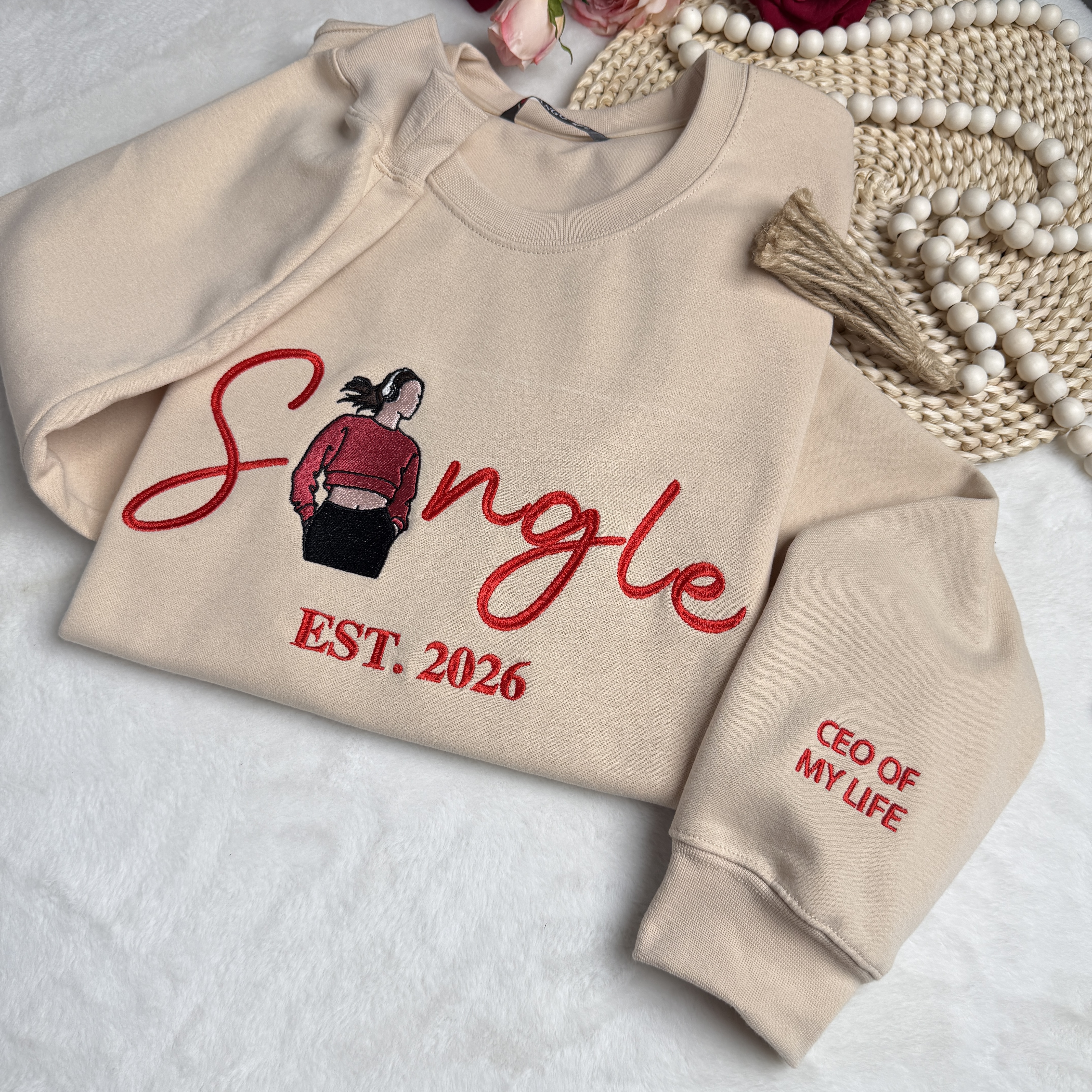 Personalized Single Embroidered Personal Photo Sweatshirt/Hoodie/T-shirt