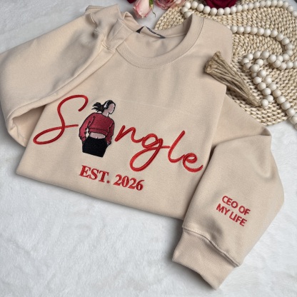 Personalized Single Embroidered Personal Photo Sweatshirt/Hoodie/T-shirt
