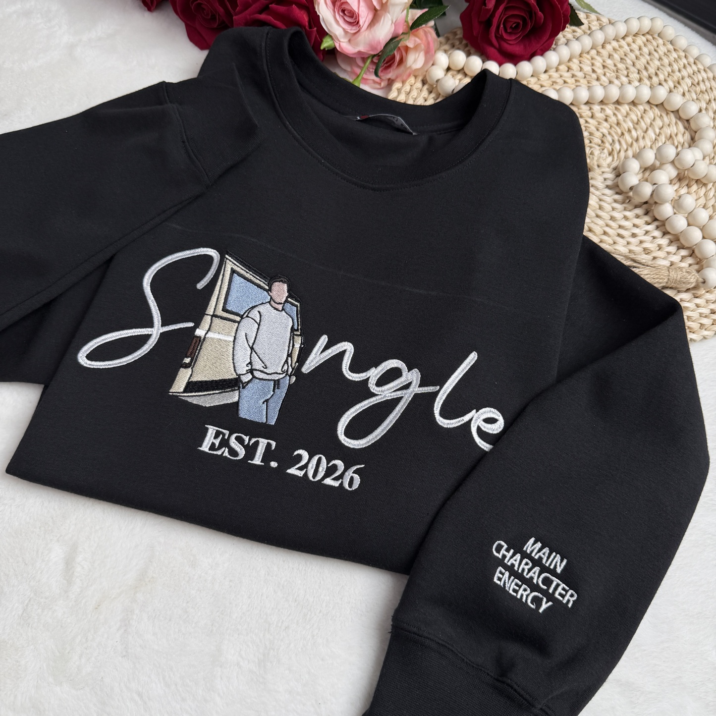 Personalized Single Embroidered Personal Photo Sweatshirt/Hoodie/T-shirt
