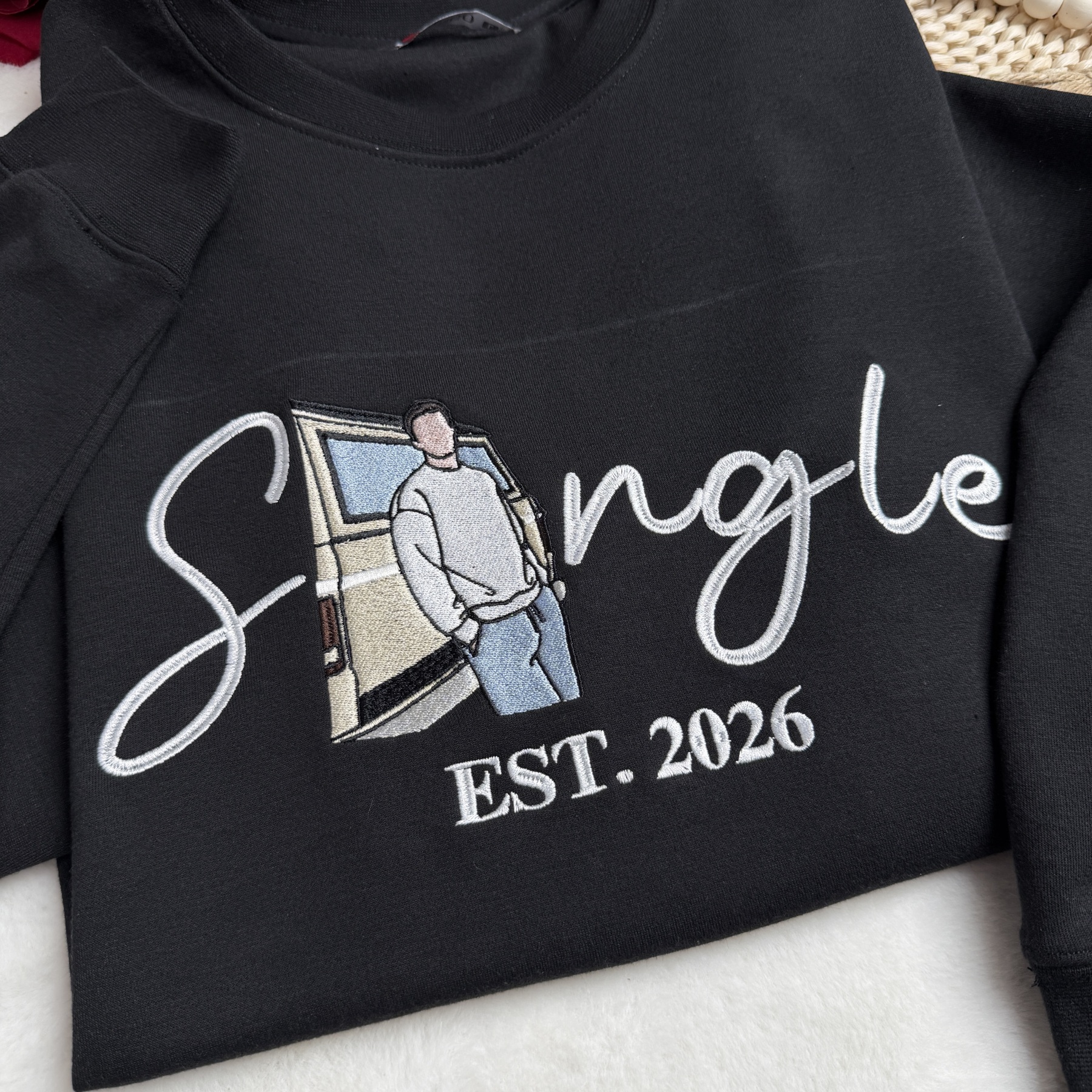 Personalized Single Embroidered Personal Photo Sweatshirt/Hoodie/T-shirt