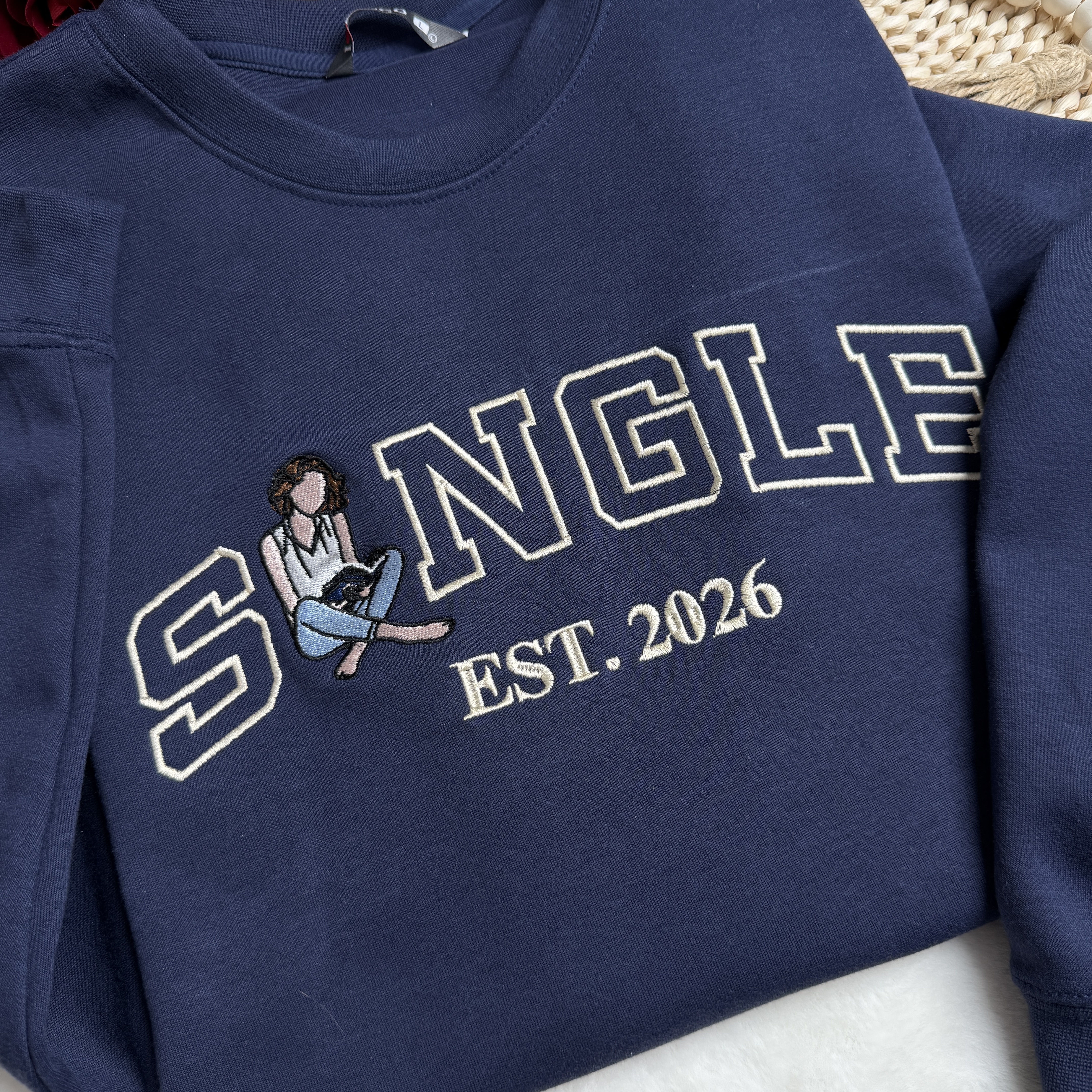 Personalized Singles Club Embroidered Personal Photo Sweatshirt/Hoodie/T-shirt