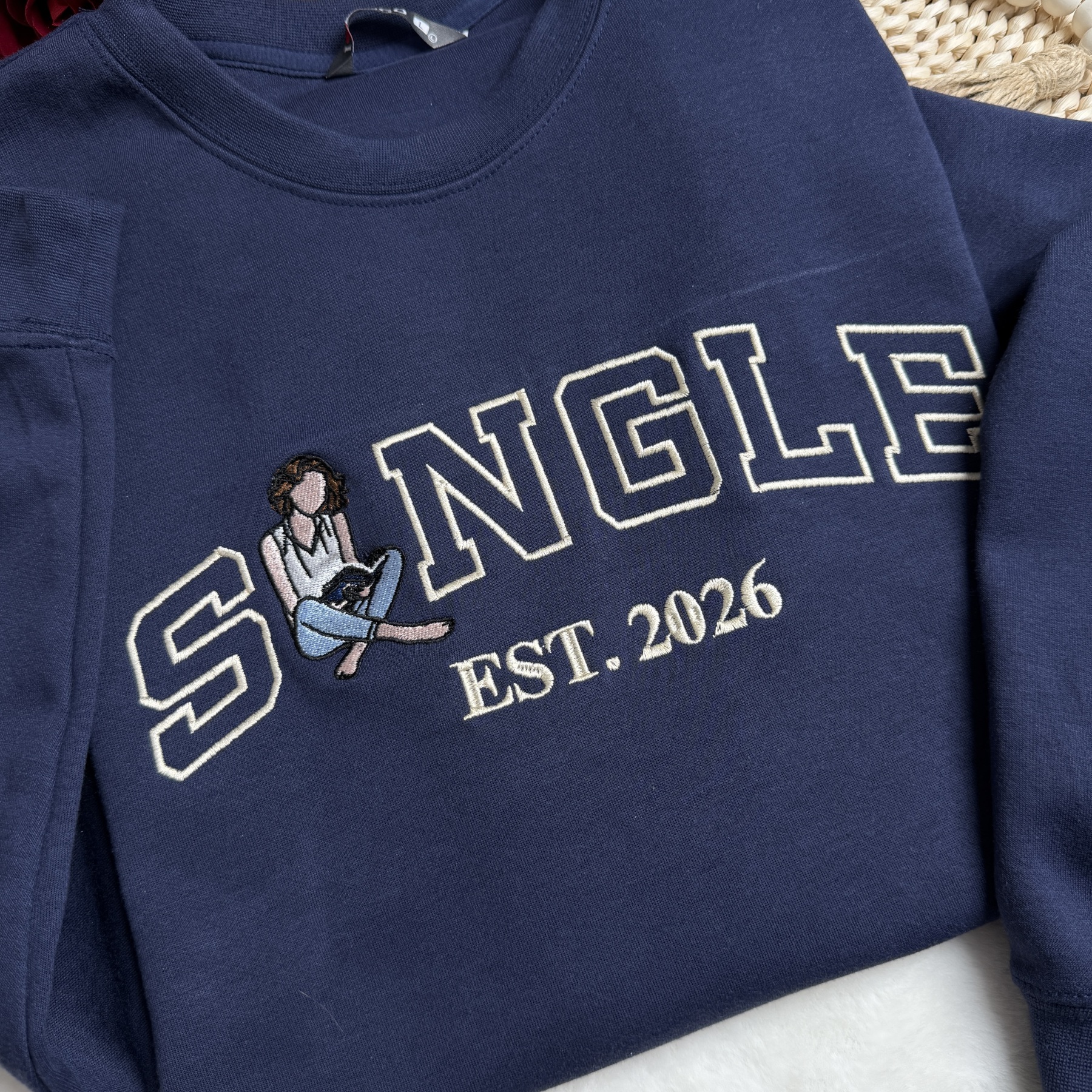 Personalized Singles Club Embroidered Personal Photo Sweatshirt/Hoodie/T-shirt