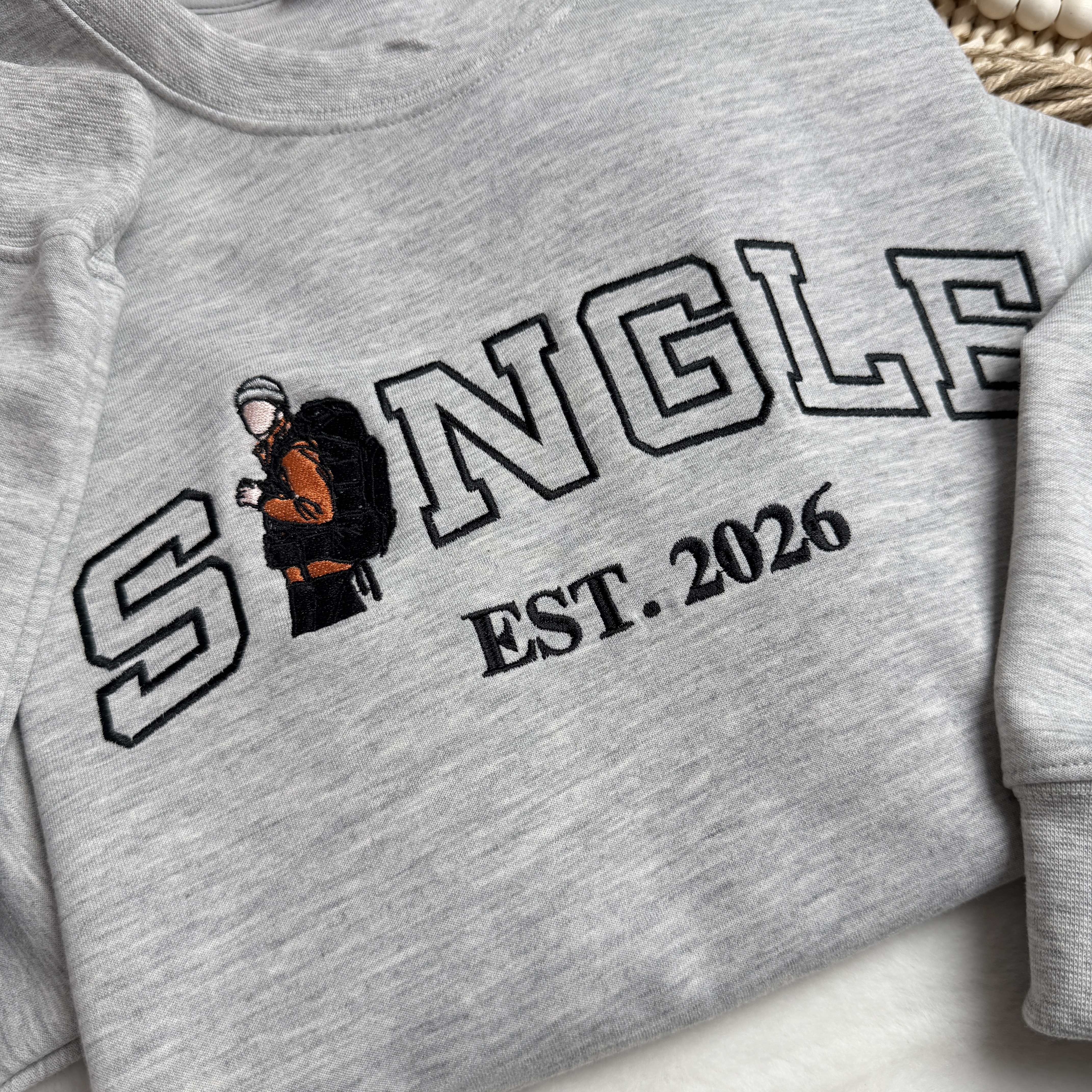 Personalized Singles Club Embroidered Personal Photo Sweatshirt/Hoodie/T-shirt