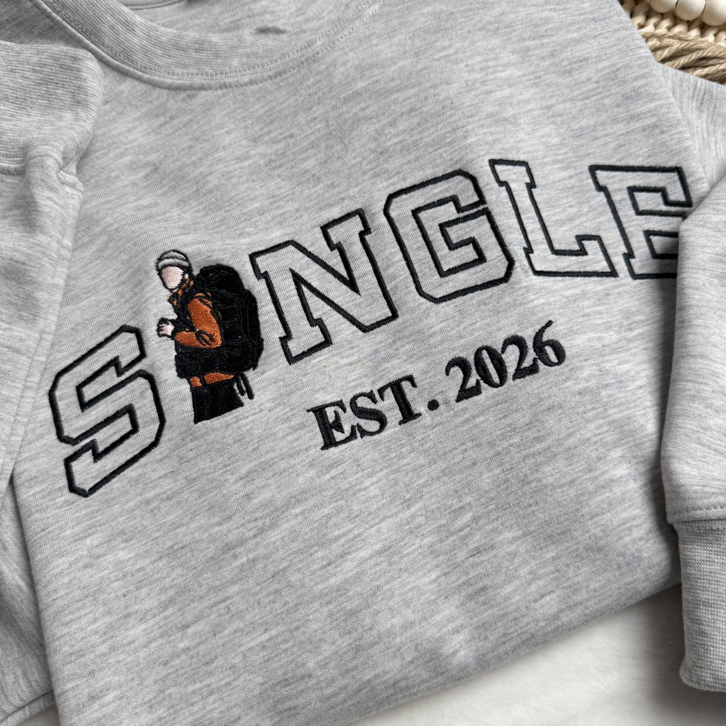Personalized Singles Club Embroidered Personal Photo Sweatshirt/Hoodie/T-shirt