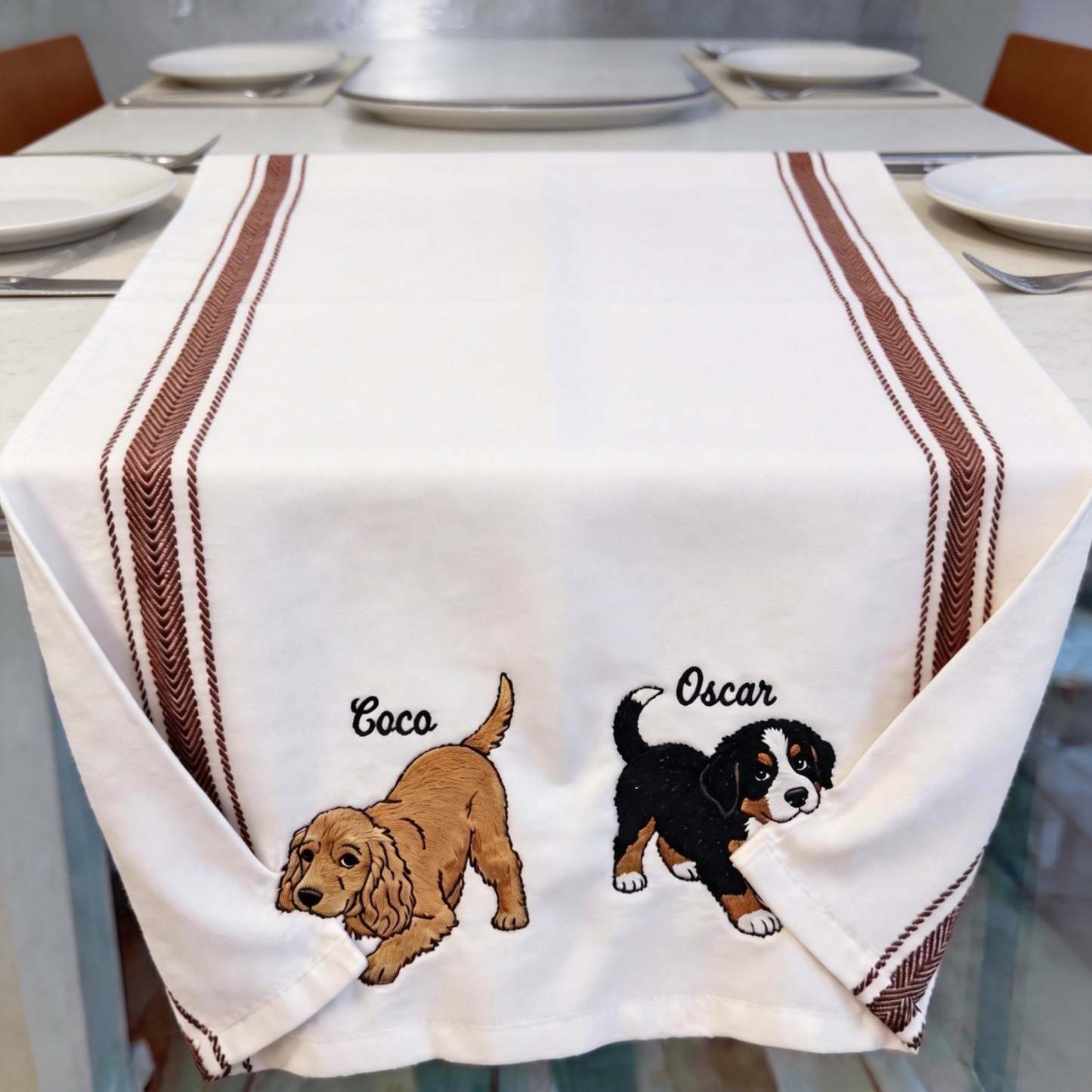 The "Biting Corner" Personalized Pet Dish Towel